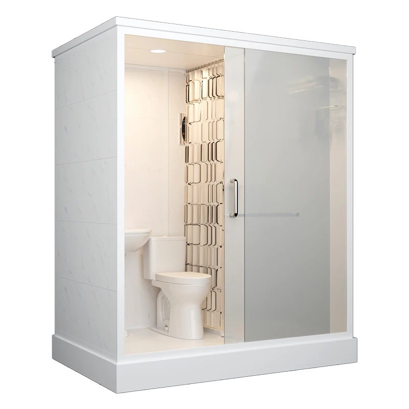 长1.9宽1.2高度2.15白色正开门含马桶款[侧开门咨询客服]