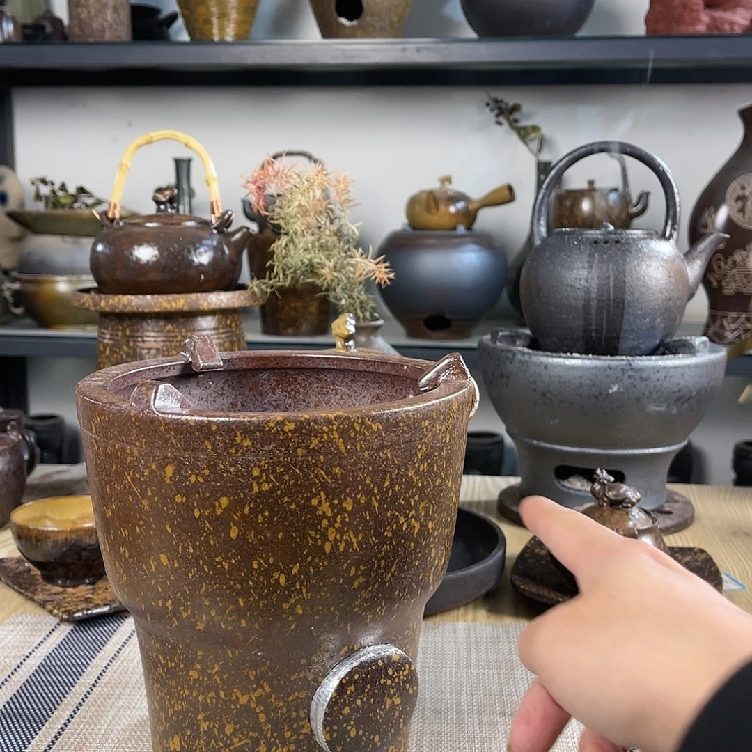 壶紫砂粗陶实用炭炉