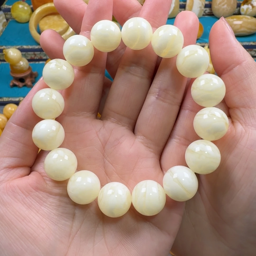 琥珀未镶嵌手链同料