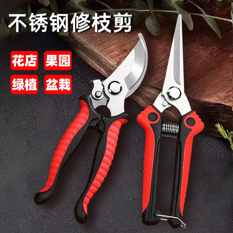 TUPI家用养花插花专用不锈钢剪刀园艺花艺修花剪枝专用剪子大号