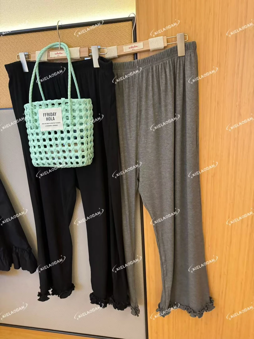 #蟹老板 弹弹裤 #松紧腰9分裤W2621