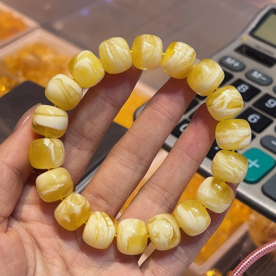 手链琥珀未镶嵌蜜蜡手串14