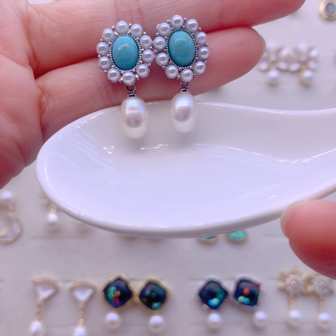 耳饰淡水珍珠合金