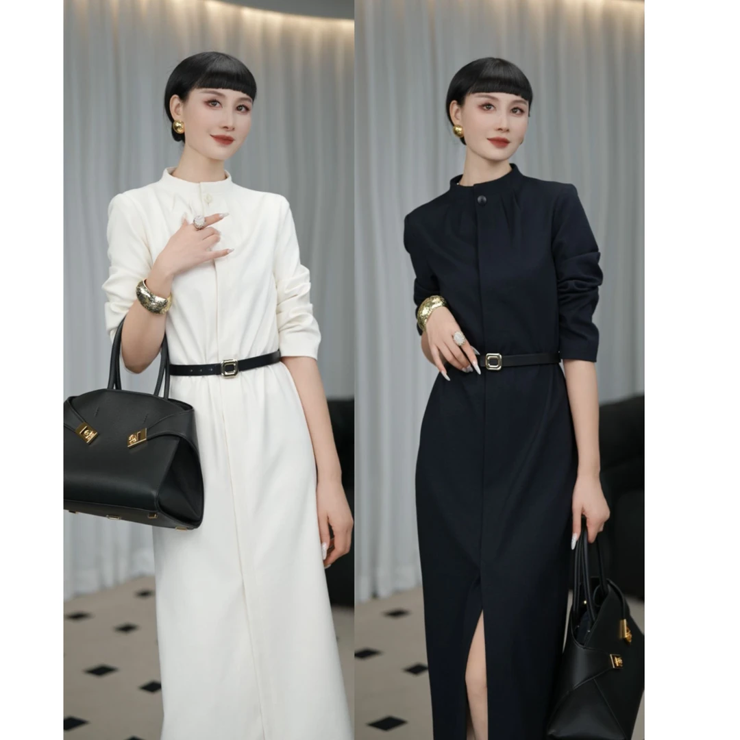 JIADA裙-超细精纺羊毛时尚气质显瘦中长款连衣裙女H44ZLA0098