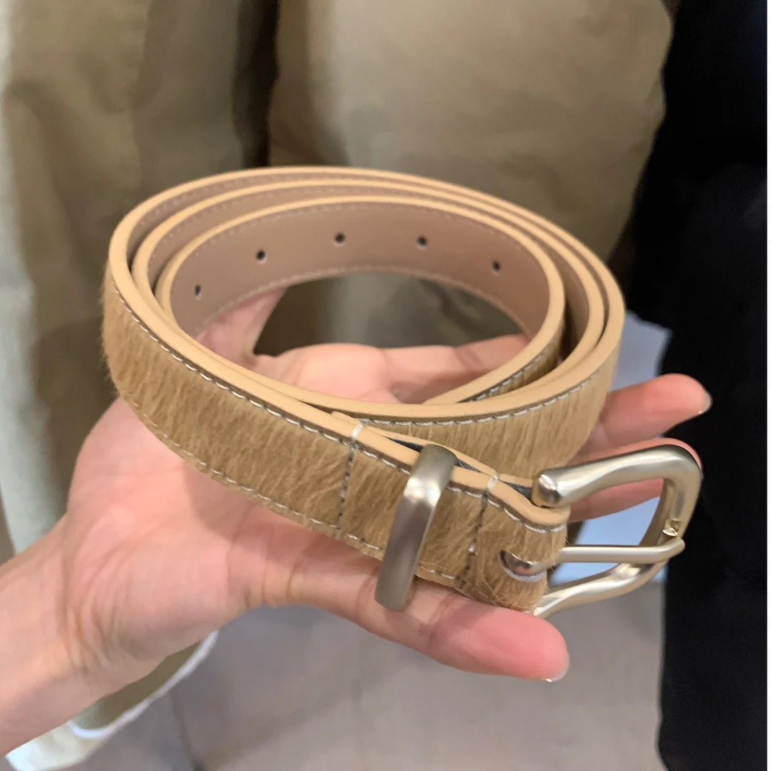 「马到成功」韩国马毛牛皮腰带  宽2.5
