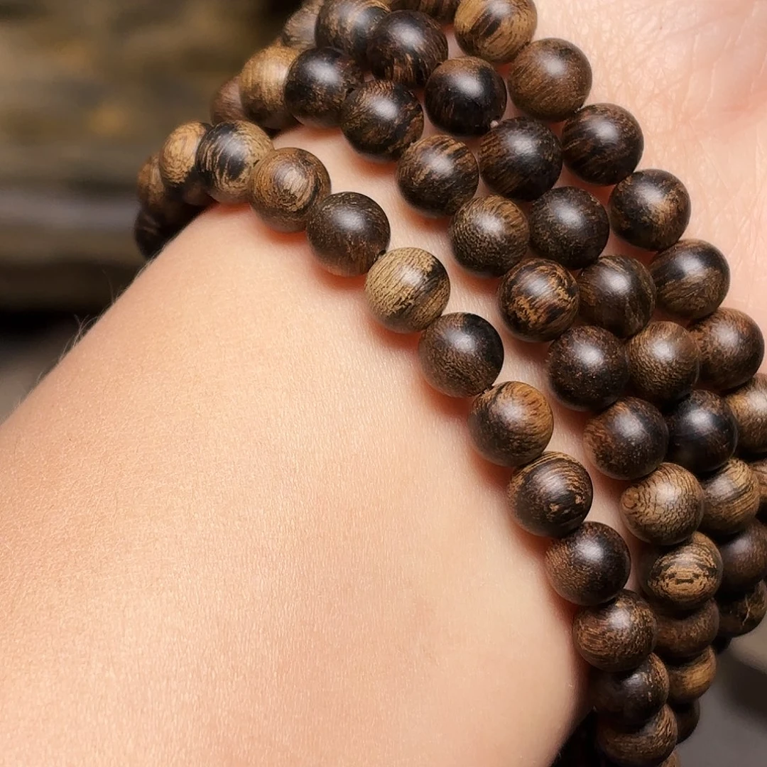 沉香手串越南芽庄瘤疤黄棋楠0.6✖️108