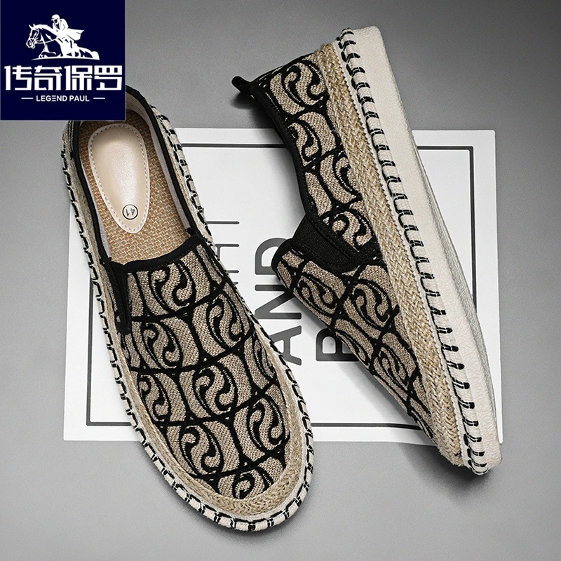 官方正品男鞋夏季懒人一脚蹬休闲板鞋男款潮牌百搭帆布鞋