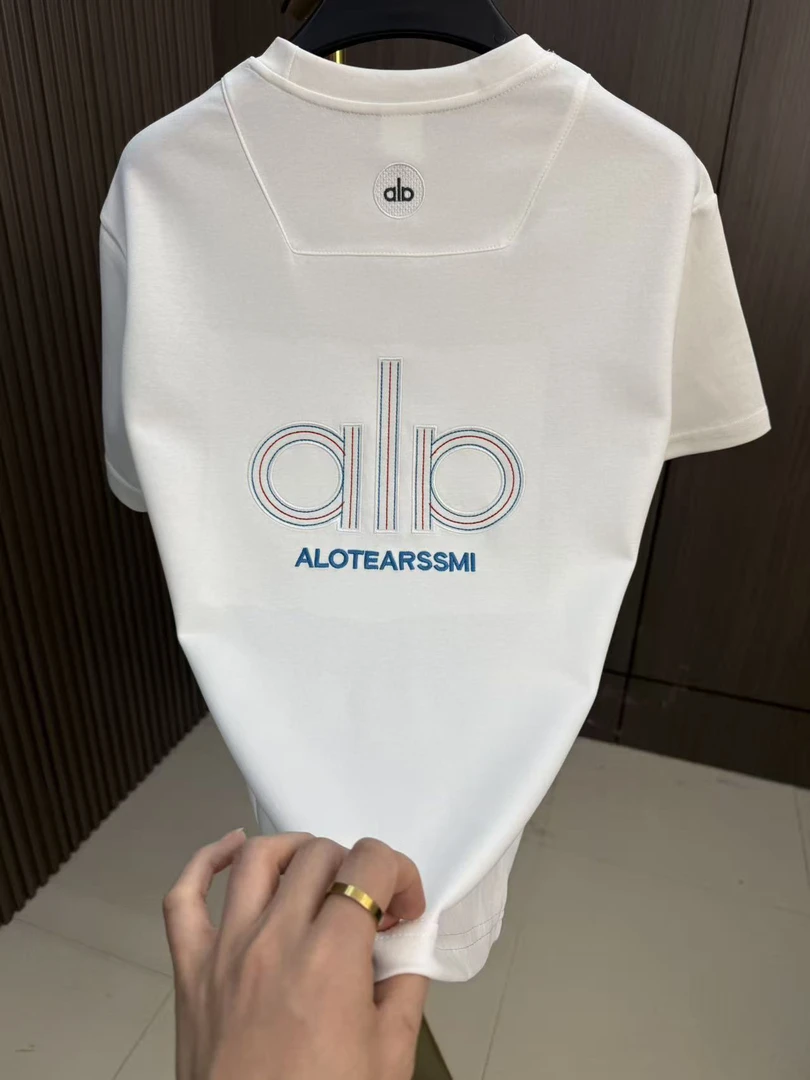 新款logo刺绣重工高奢工艺T恤休闲ins时尚休闲潮流【1399】百搭圆领