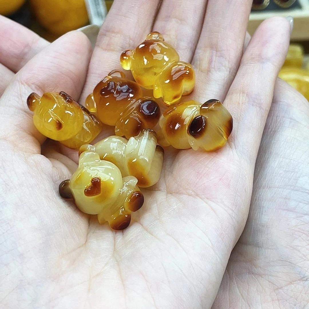 未镶嵌琥珀珠宝奇石琥珀蜜蜡 多样性发其一 可编绳