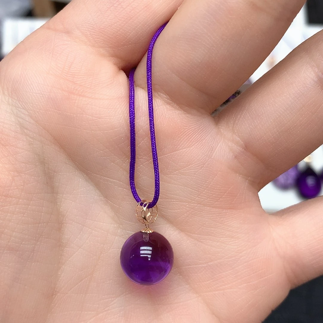 18K金镶嵌吊坠(赠链)紫晶