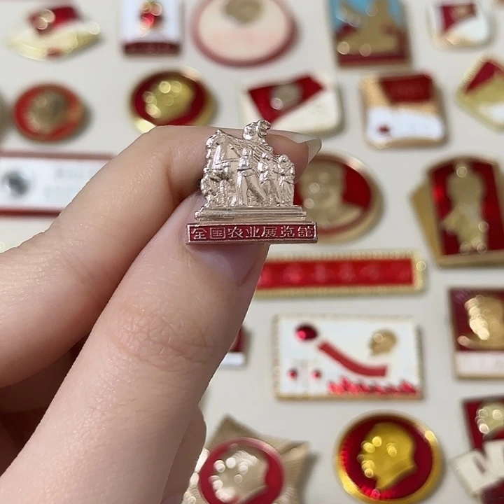 鸿***芯红色收藏直播像章
