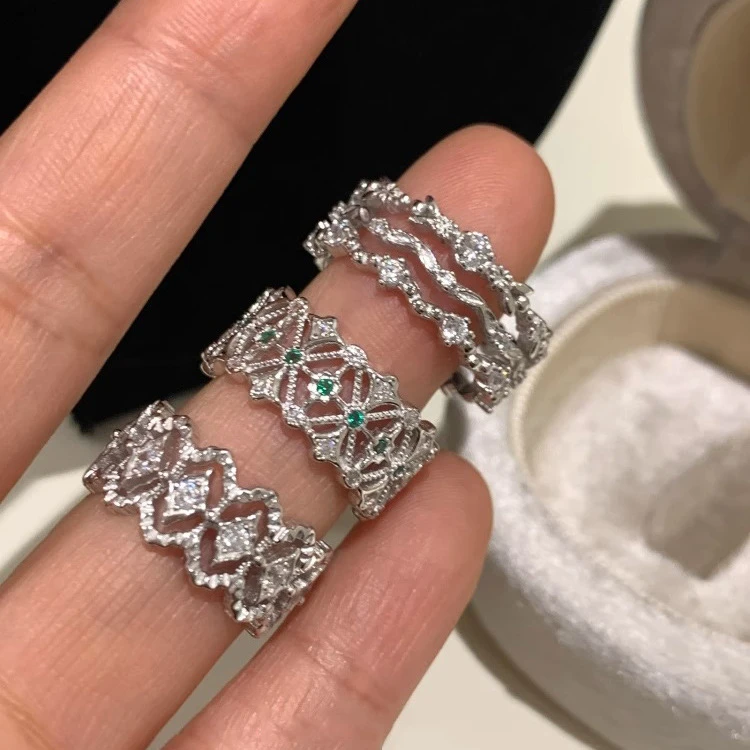 铜合金戒指 韩版轻奢戒指女小众设计气质高级感百搭食指戒可调节