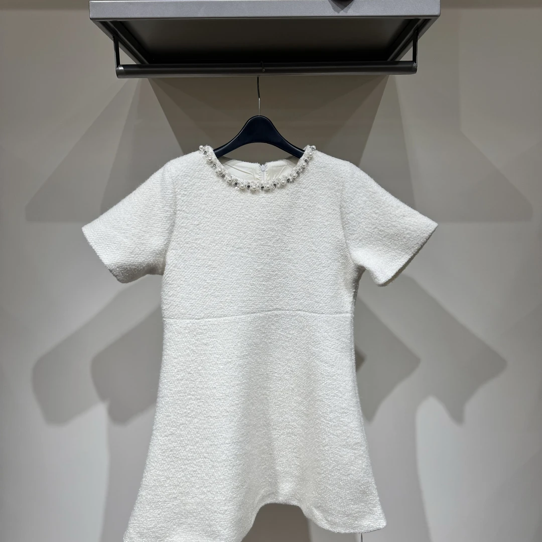 【CHENCHEN】小香风短袖珍珠领千金连衣裙-0016