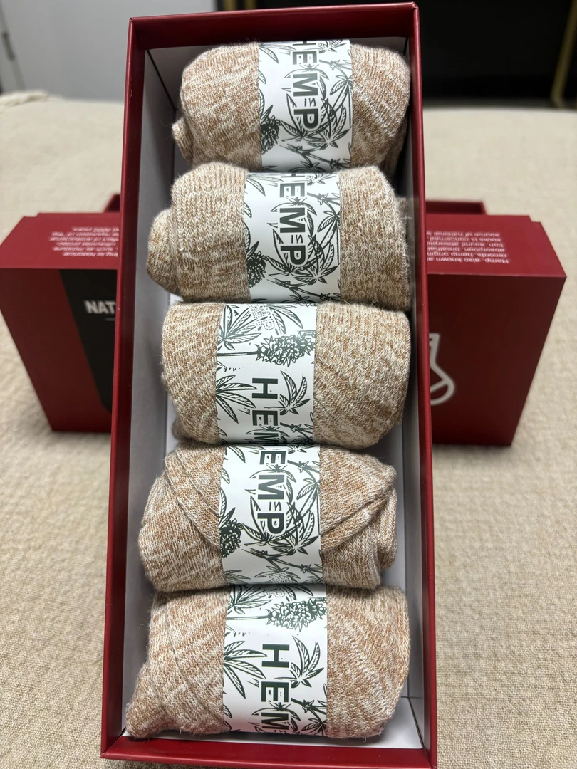 【五双装】汉麻抗菌防臭袜透气吸汗高档春夏男女网眼中筒袜子船袜