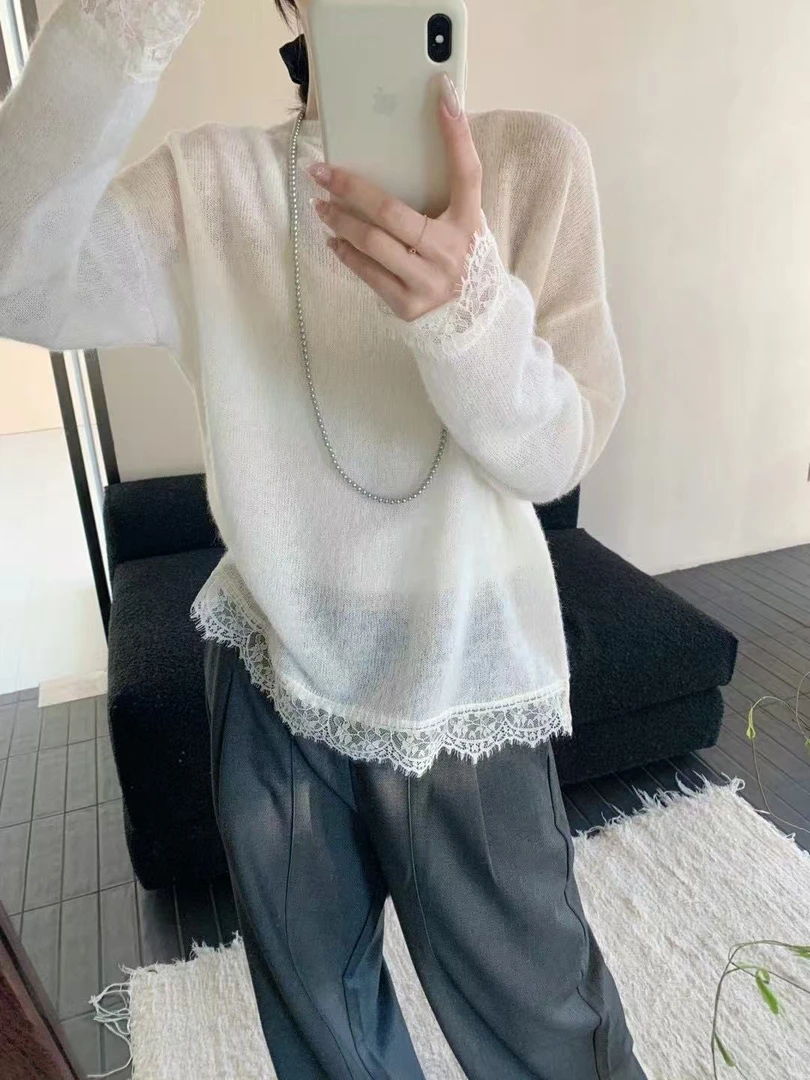 25年早春宽松版水溶印花短袖针织衫8965