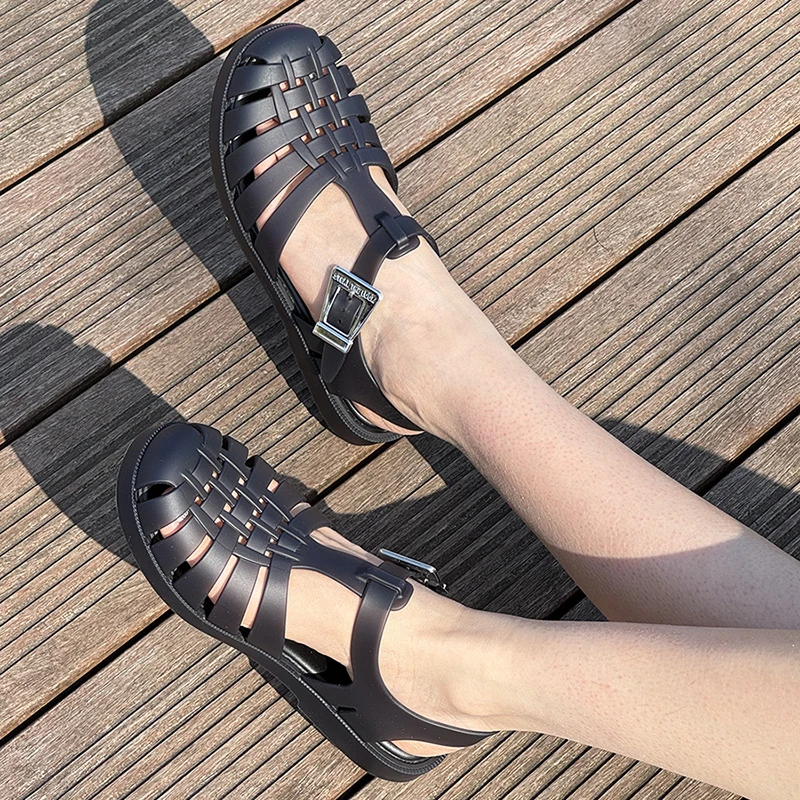 正品巴西本土原厂凉鞋女2025新款夏季编织镂空包头罗马果冻鞋