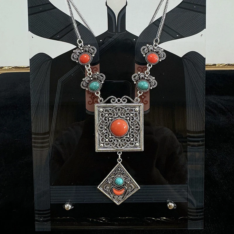 锌合金项链 民族风蒙古项链