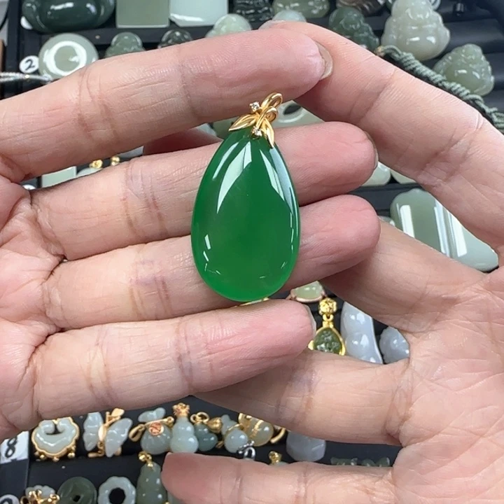 玛瑙/玉髓吊坠(不含链)银S925镶嵌梵*