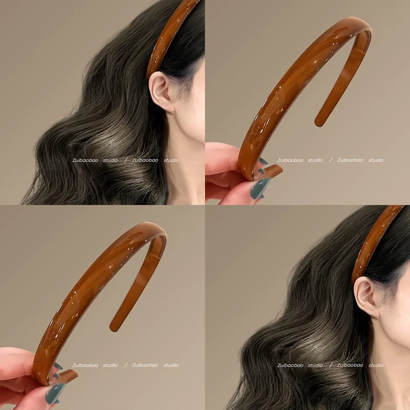 咖啡豆！果冻防滑发箍！高级感压发夹2025新款压克力发箍旅行发饰