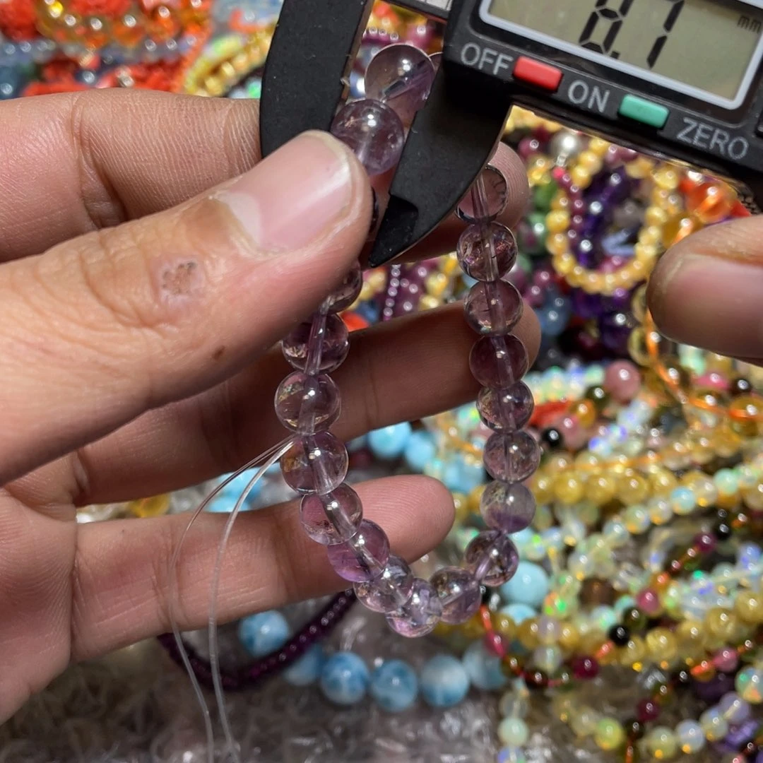 紫晶颈饰银S800镀金镶嵌