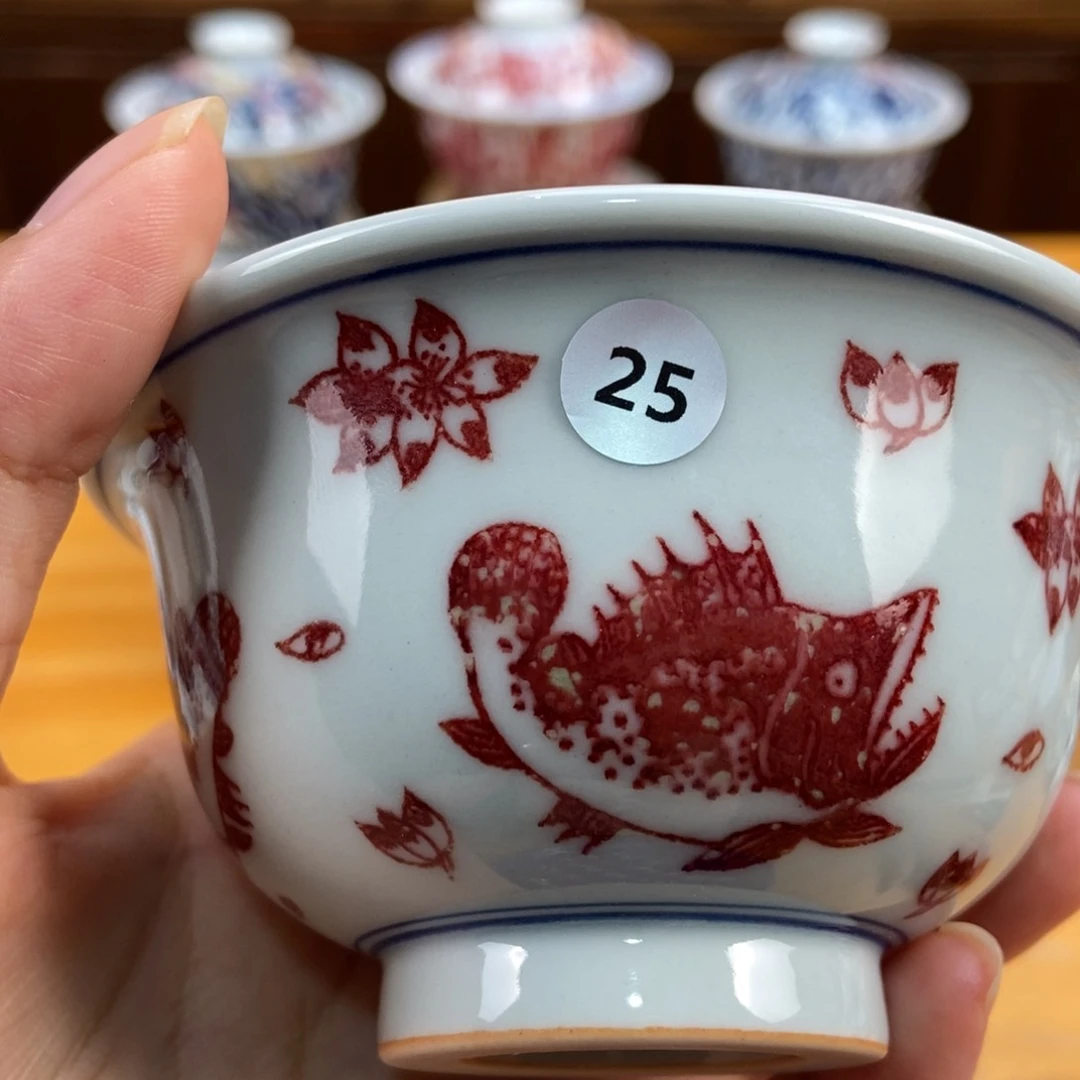 手绘现代茶具非古董