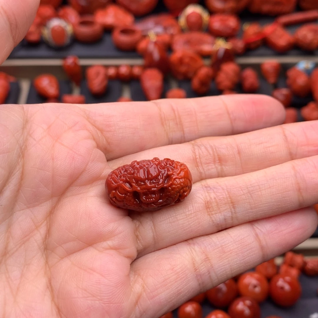 【闪购商品】南红玛瑙龙桶珠13mm➕未镶嵌