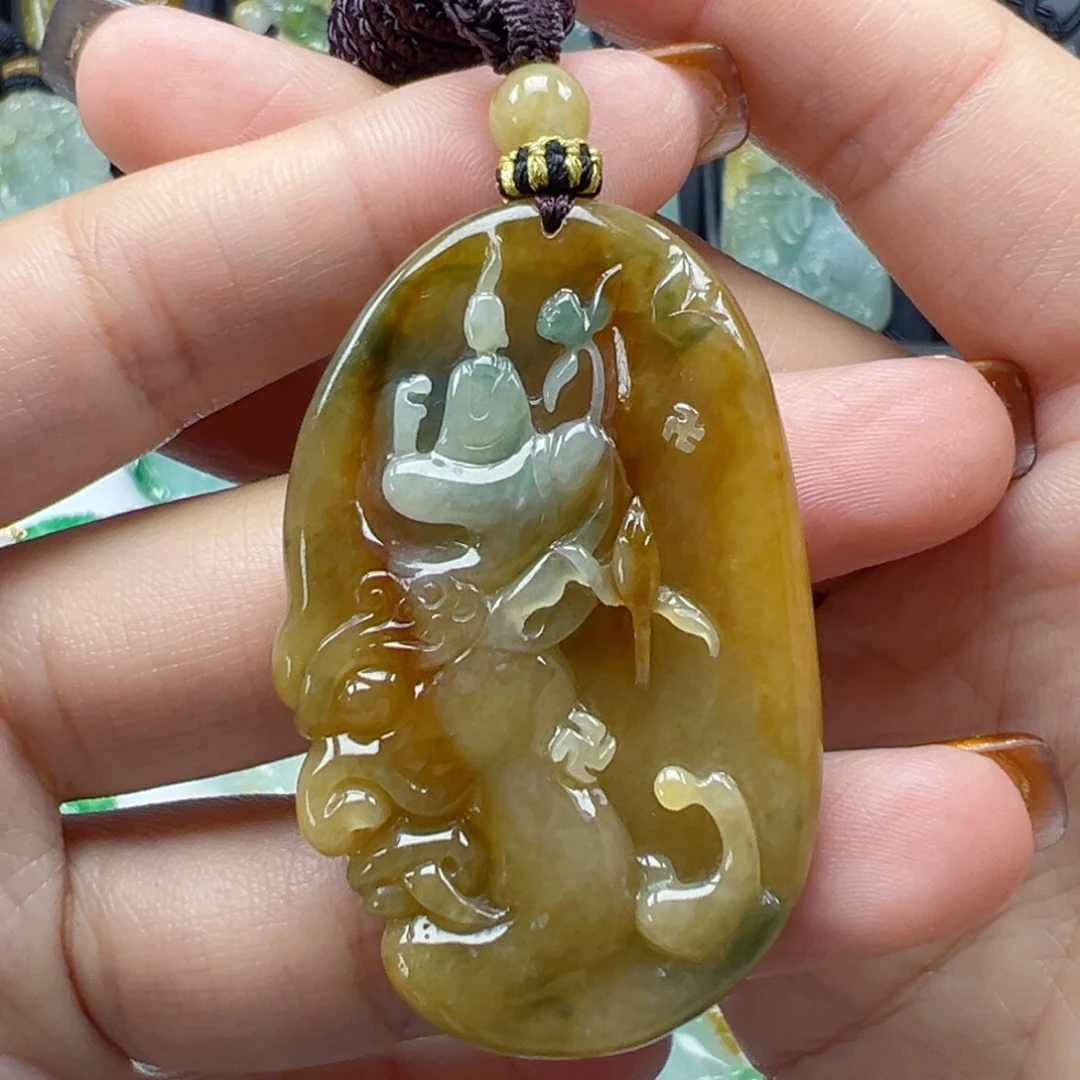 翡翠未镶嵌颈饰悟道