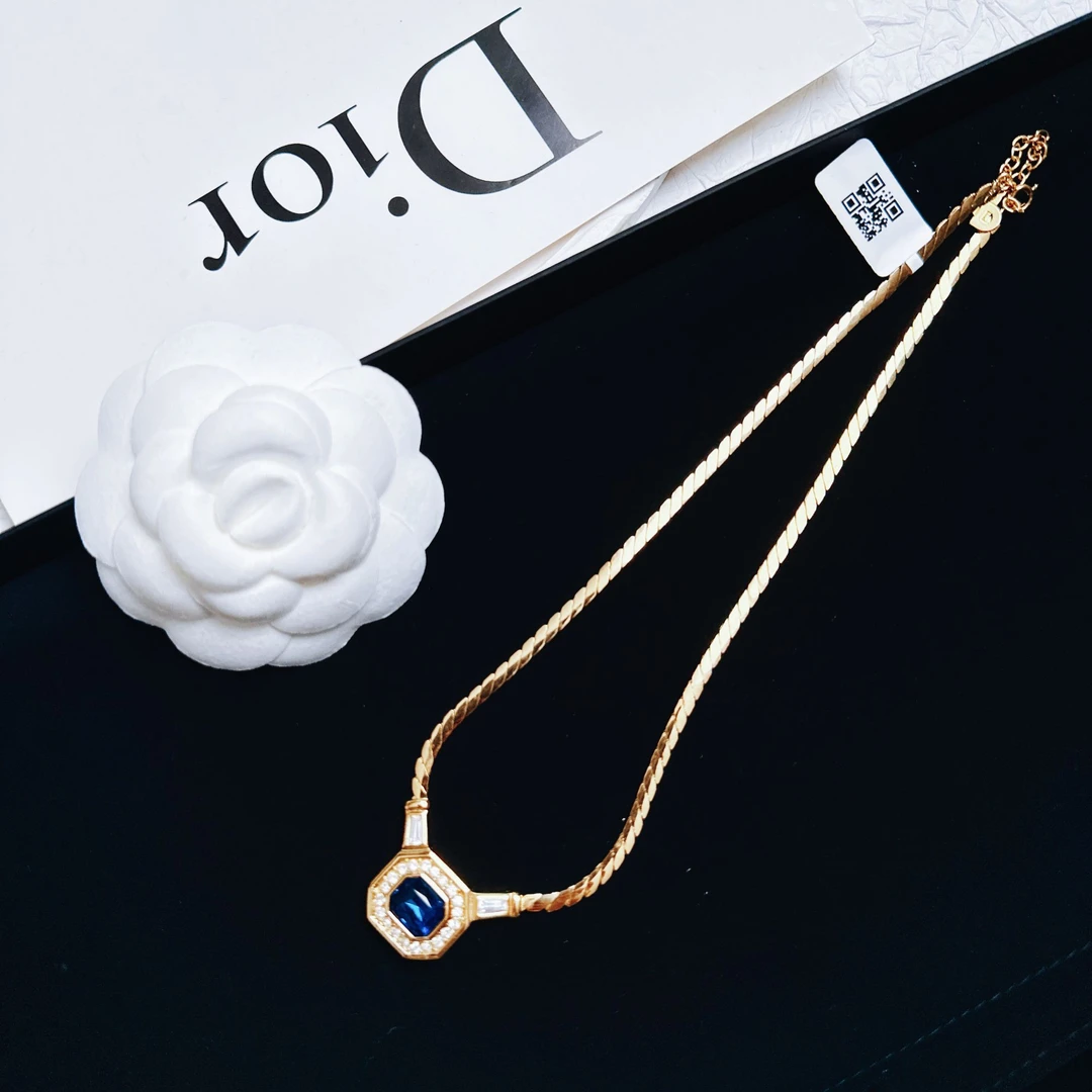 95新 DIOR/迪奥 柚礼中古/迪奥蓝宝石项链LZ511086