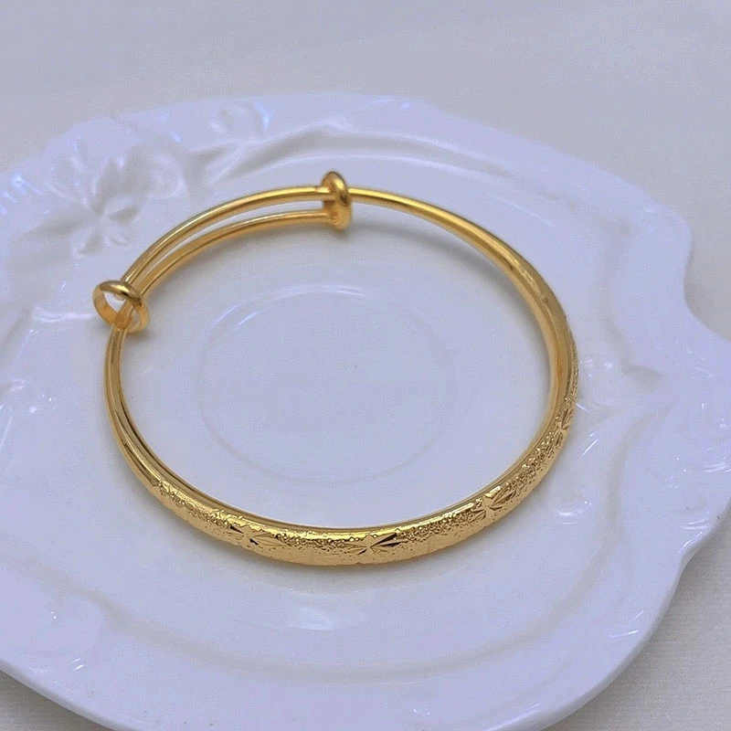 手镯 1219-时尚简约满天星推拉手镯金色可调节气质