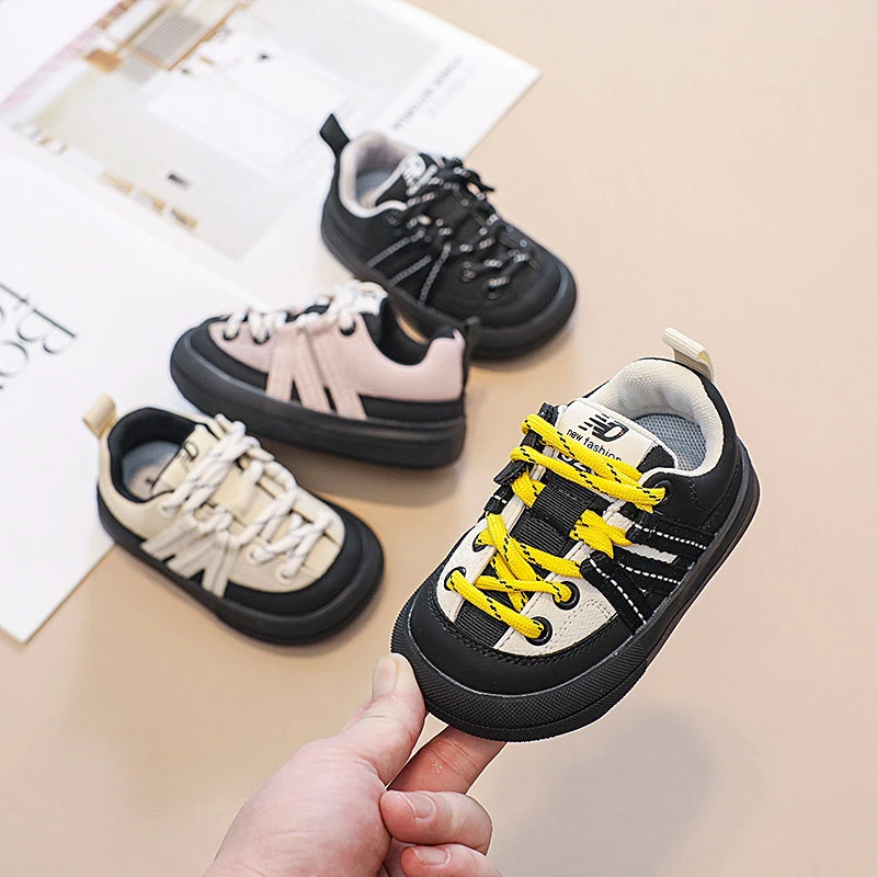 儿童运动鞋复古透气学步鞋男童鞋新款休闲鞋女宝宝软底魔术贴板鞋