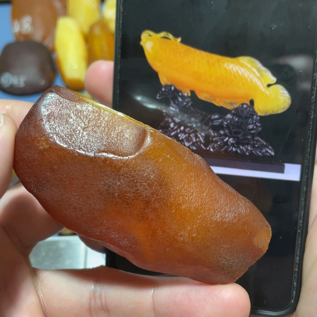 定制蜜蜡未镶嵌金龙鱼