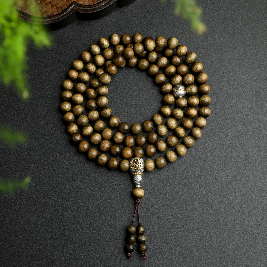 乌金料小叶桢楠多圈手串(轻约27.5g）-多样性发一-珠径约8mm