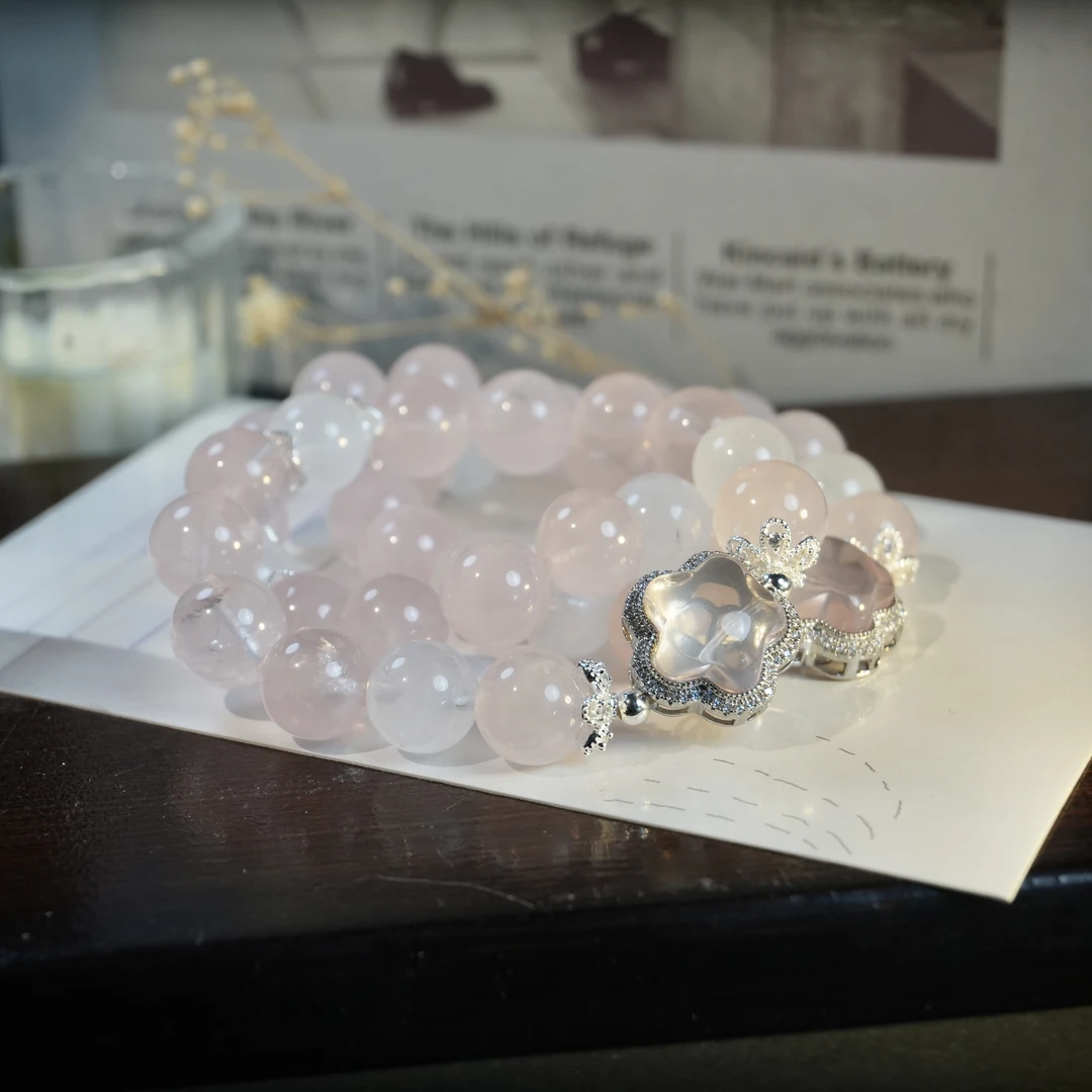 【藏晶阁】原创粉水晶单圈手链 多样性发一件  约12mm 100DDX