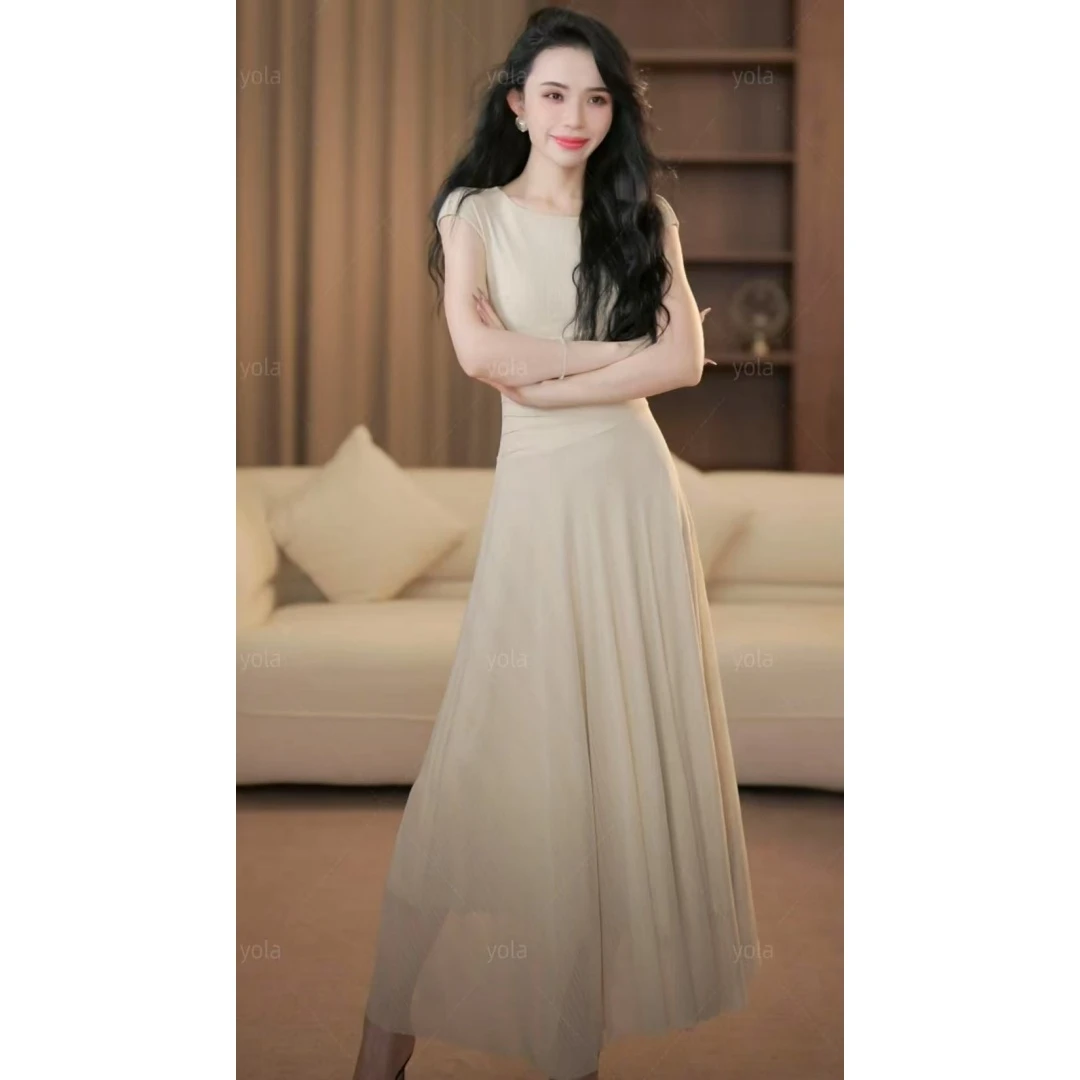 【yola】漱玉集春季新款高级法式气质显瘦A摆连衣裙-YL11425