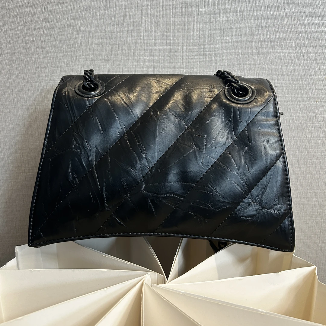 TOLEX2025新款手工沙时尚女包黑色小号百搭25cm