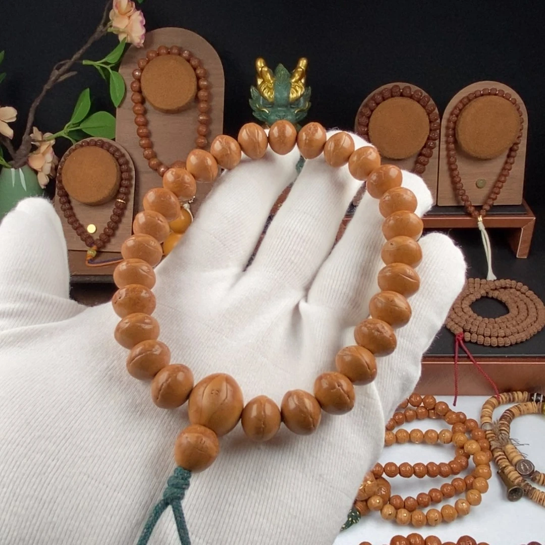 凤眼菩提手串打磨飞碟桩型27颗手持卡11.7-11.9