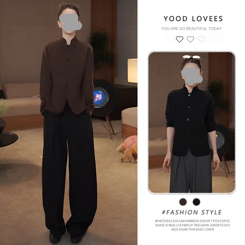 高级感时尚休闲套装女2025春秋新款轻奢气质减龄外套长裤两件套