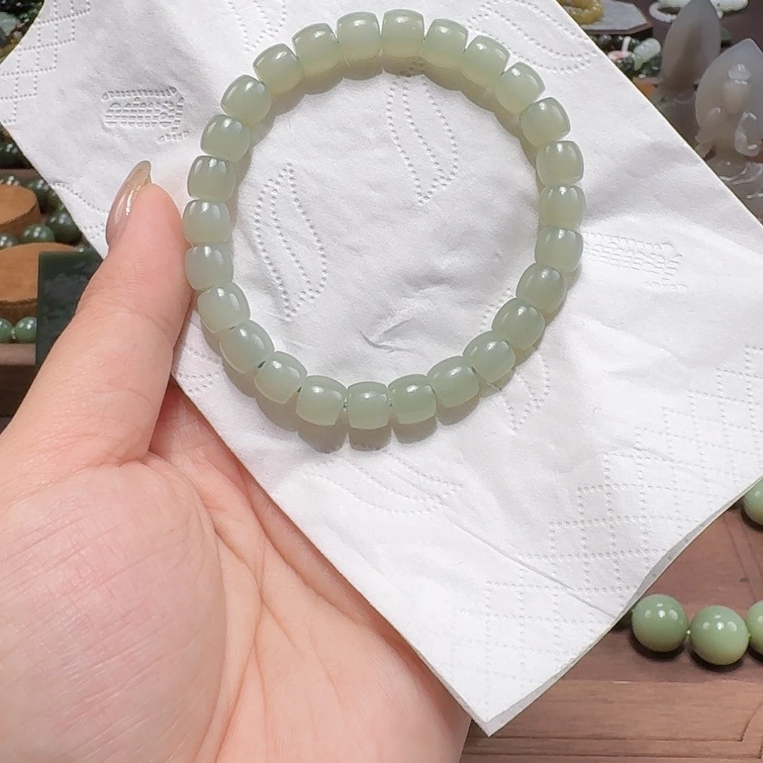 和田玉未镶嵌手链8