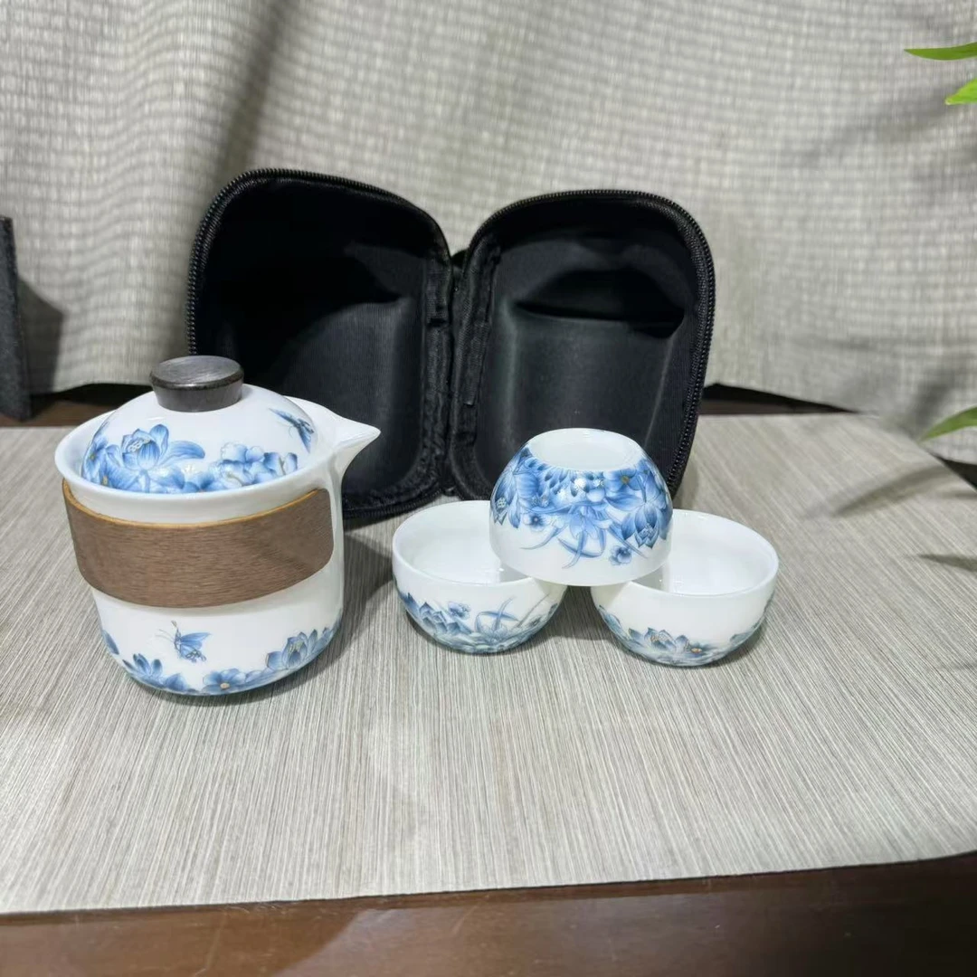 【中国邮政专属链接】蝶恋花白瓷快客茶具5917
