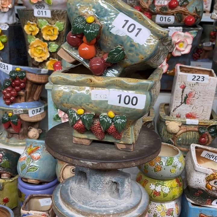 紫砂花盆粗陶材质多肉花盆