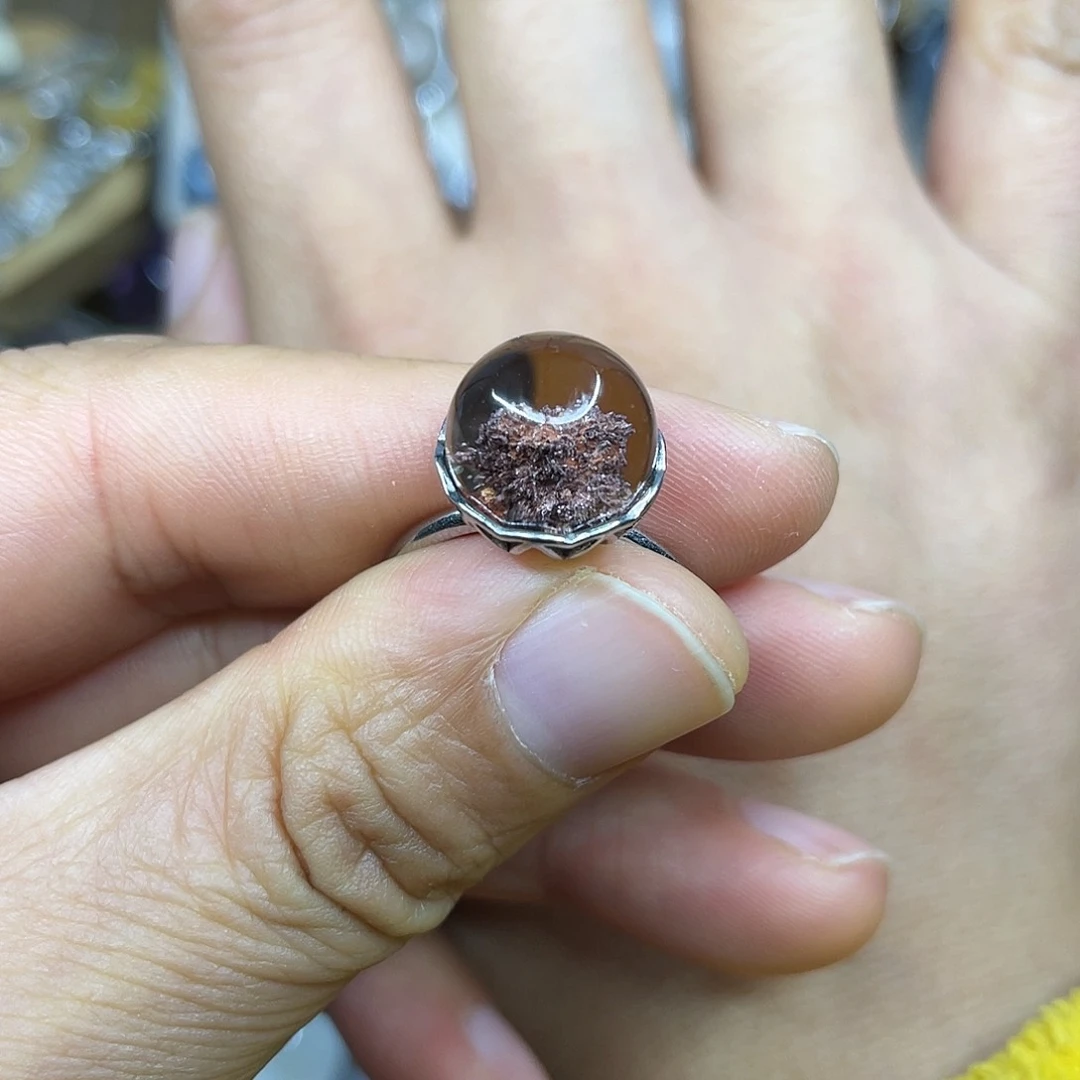 【闪购商品】银S925镶嵌珠宝半成品水晶莉戒指