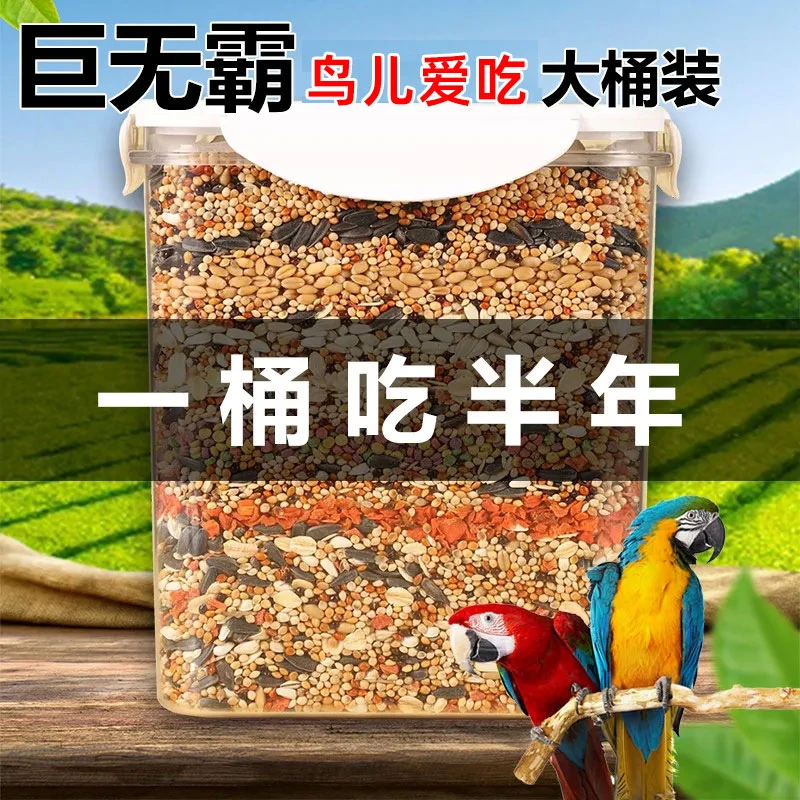 鸟粮新黄谷子中小型鹦鹉饲料食虎皮玄凤牡丹带壳小米食物粮食鸟粮