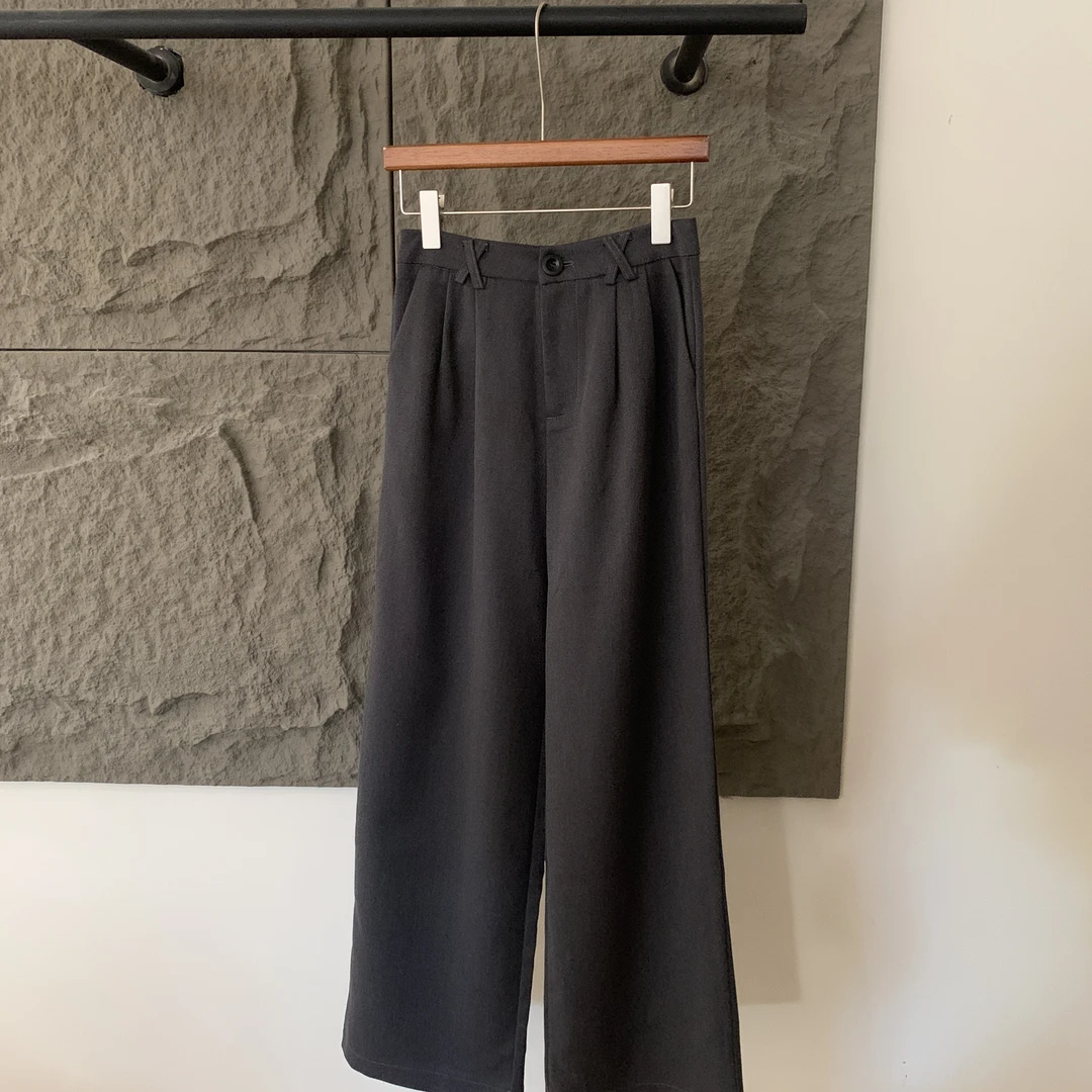 【BeautyKey】自由旅者 休闲宽松西装高腰休闲裤