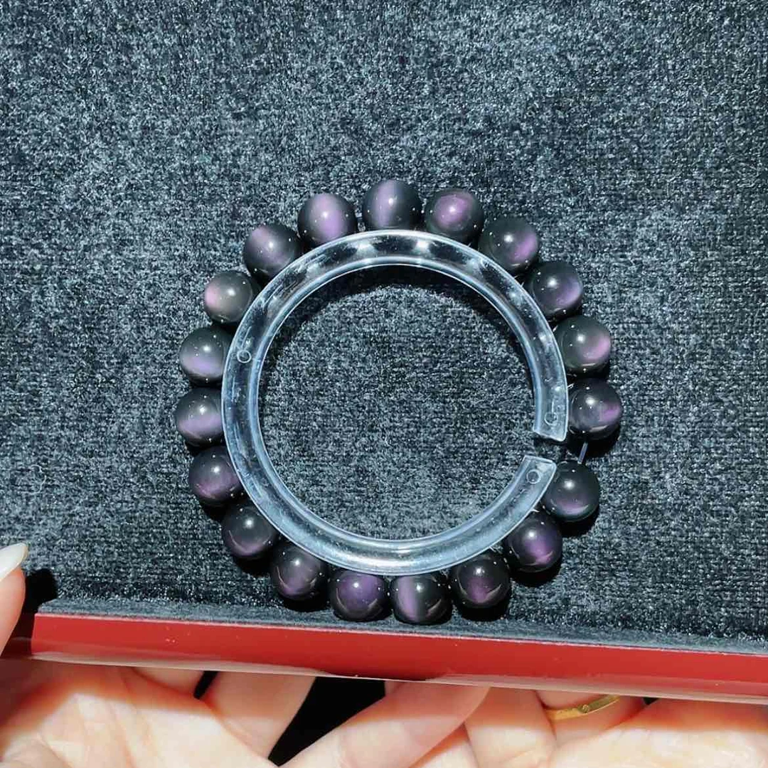 【闪购商品】未镶嵌黑曜岩手链蹦**哒