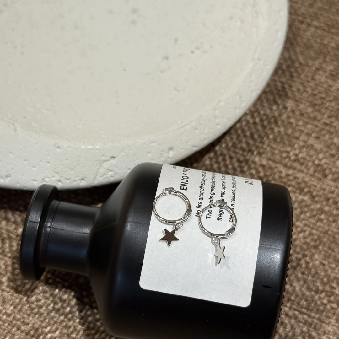 铜合金耳饰 韩系耳扣五角星百搭小滴流气质小众简约个性