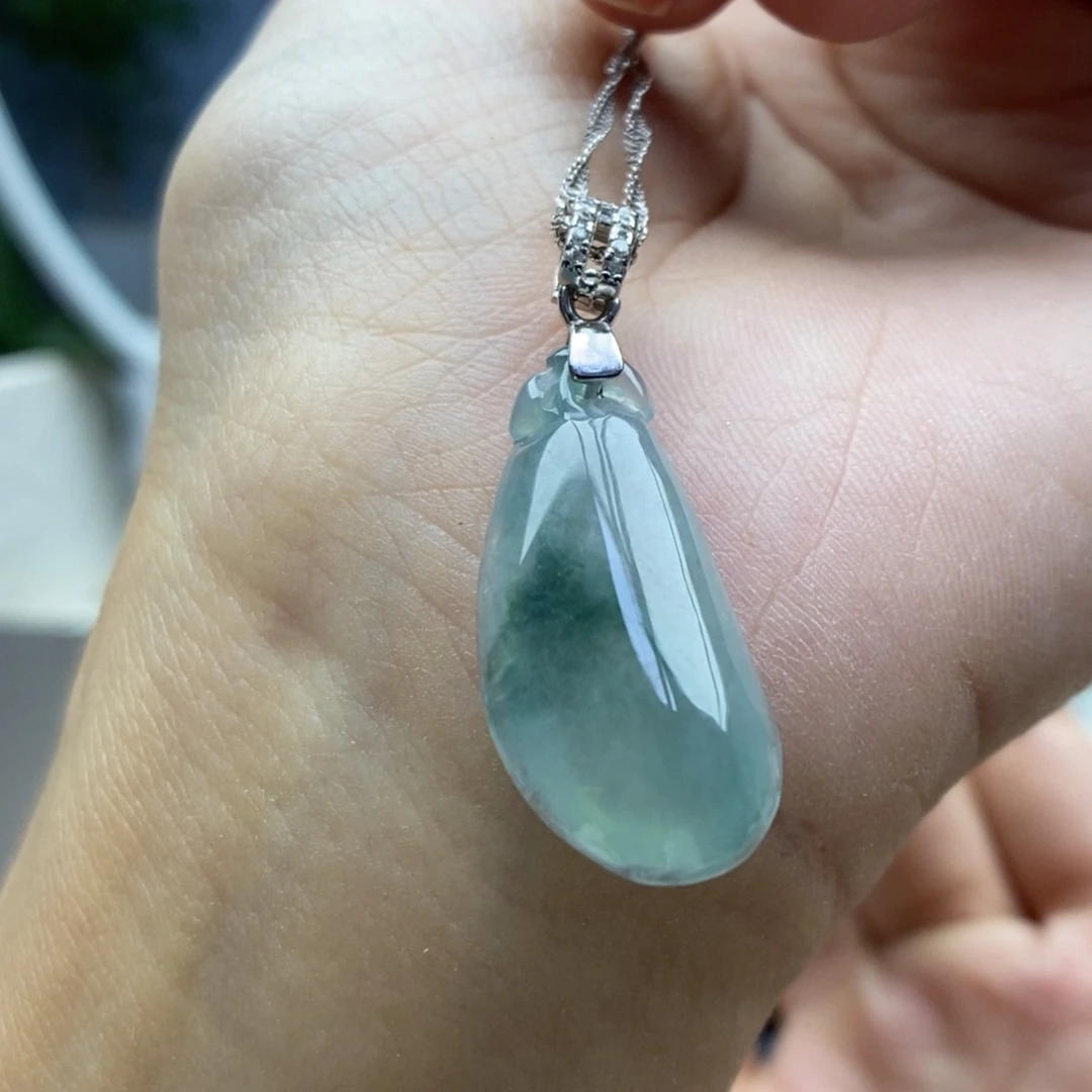 颈饰银S925镶嵌翡翠吊坠8