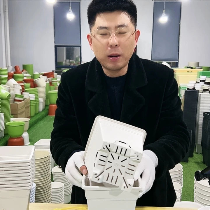 正品方盆口16高18白色5只无托