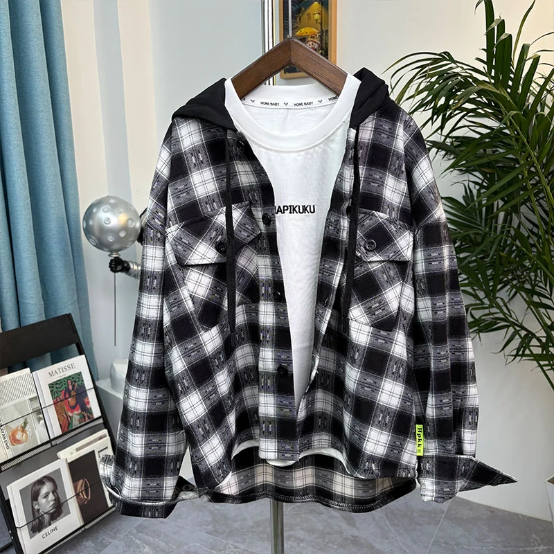 男童外套春秋款2025新款韩范儿童秋装提花格子潮童痞帅酷百搭洋气