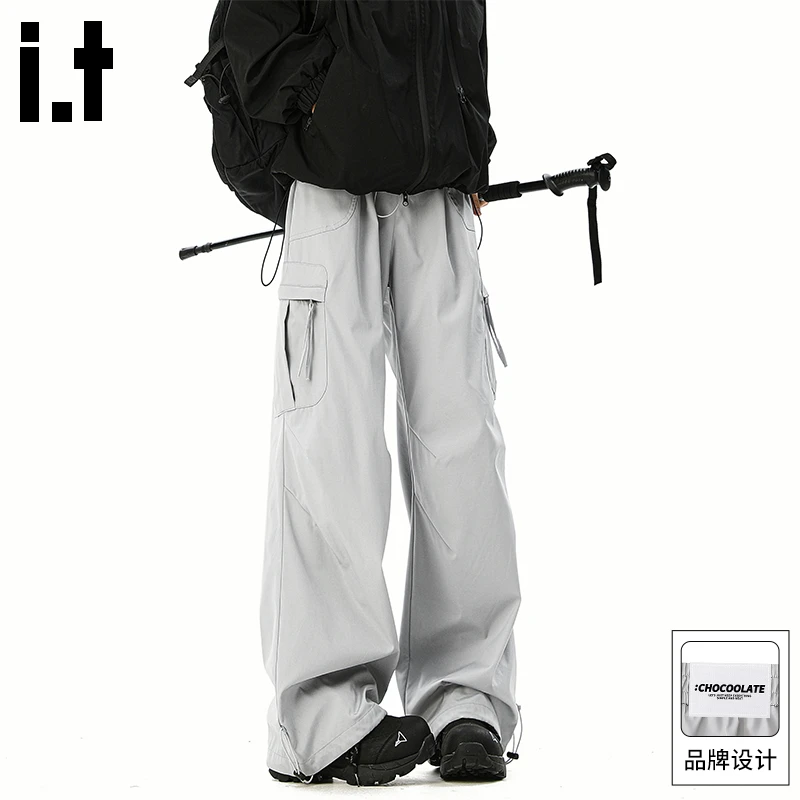 it :CHOCOOLATE美式工装休闲裤男士秋季薄款宽松透气户外伞兵裤子