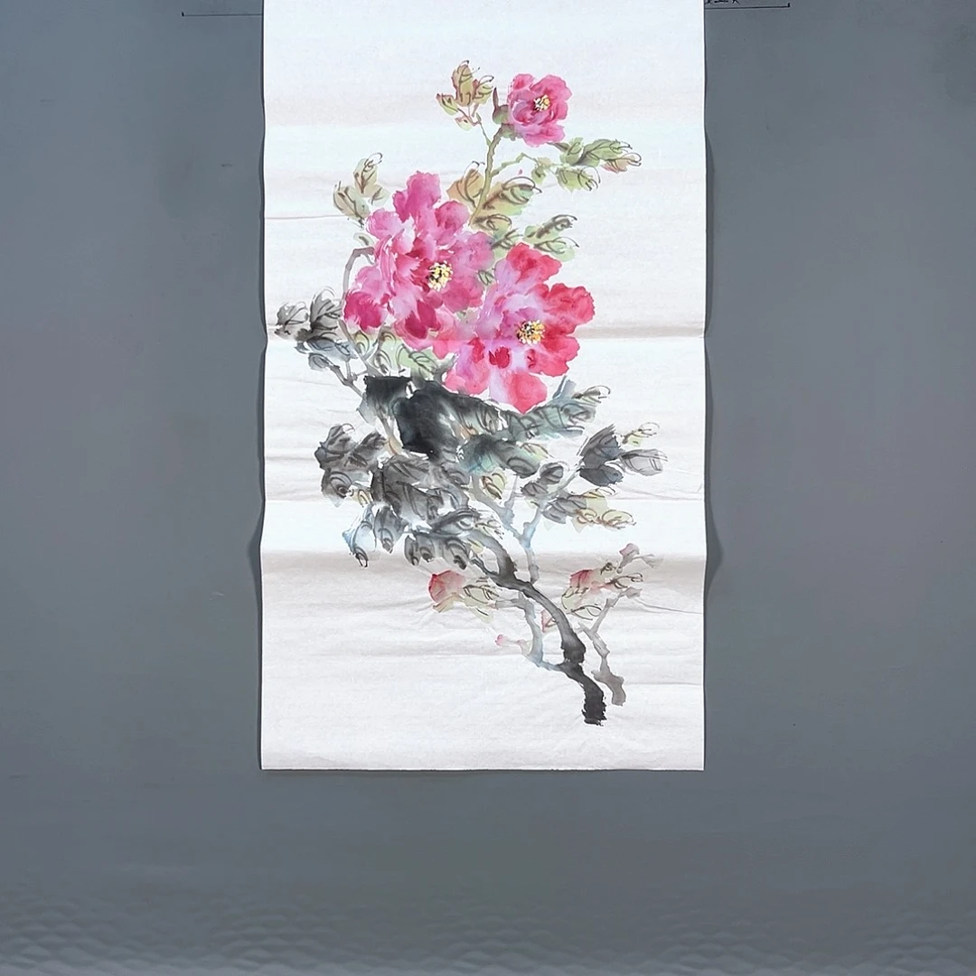 国画916 花鸟和蝴蝶在这里相遇